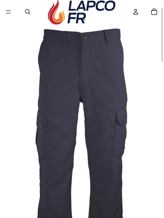Lapco Fr Other - Men's FR Cargo Uniform Pants |  34 inch waist, 30 Inch inseam Navy NWOT!!
